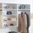 Devi White Wall Mounted Wood Closet System-1465805750