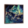Dramaqueen - Gold And Indigo by Monika Strigel - Floater Frame Print on Canvas