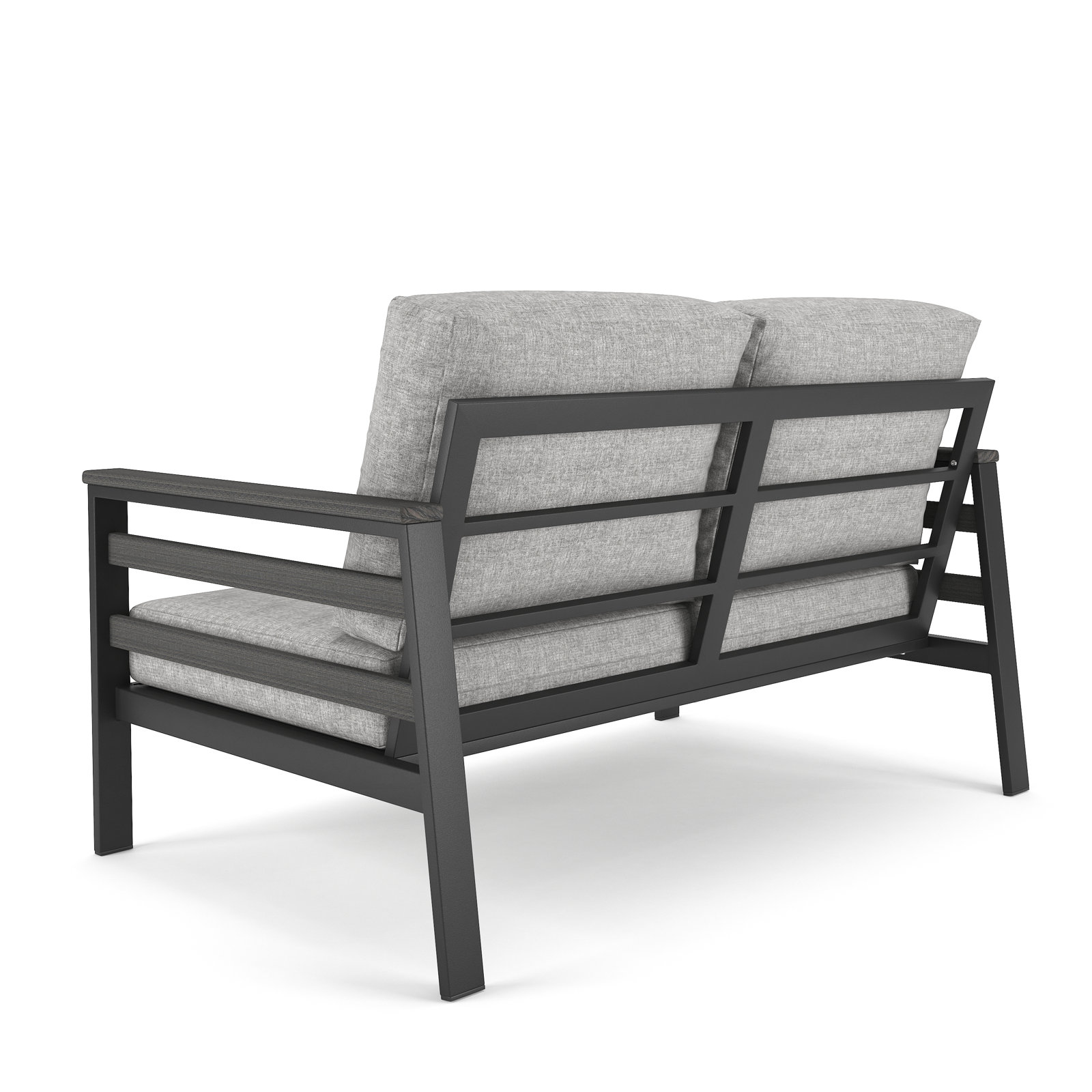 Townsend 55" Sunbrella® Patio Loveseat, Canvas Granite Sunbrella® Canvas, Dark Gray