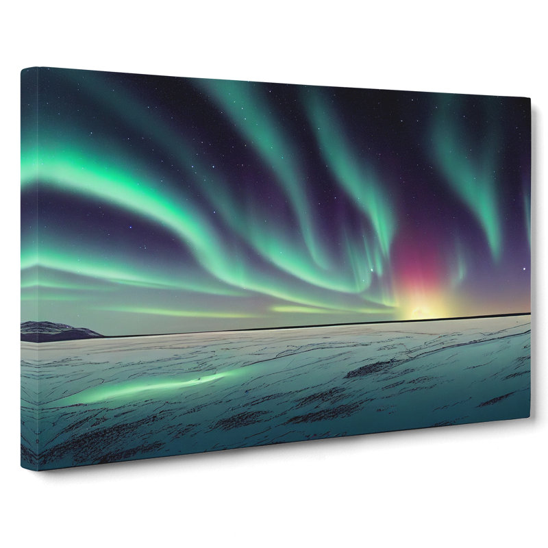 Effervescent Northern Lights - Wrapped Canvas, 35cm H x 50cm W x 3cm D