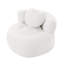 Fauteuil lounge rond surdimensionné sans cadre, fauteuil de sol moderne en peluche texturée avec coussin décoratif en forme de cœur-1103173390