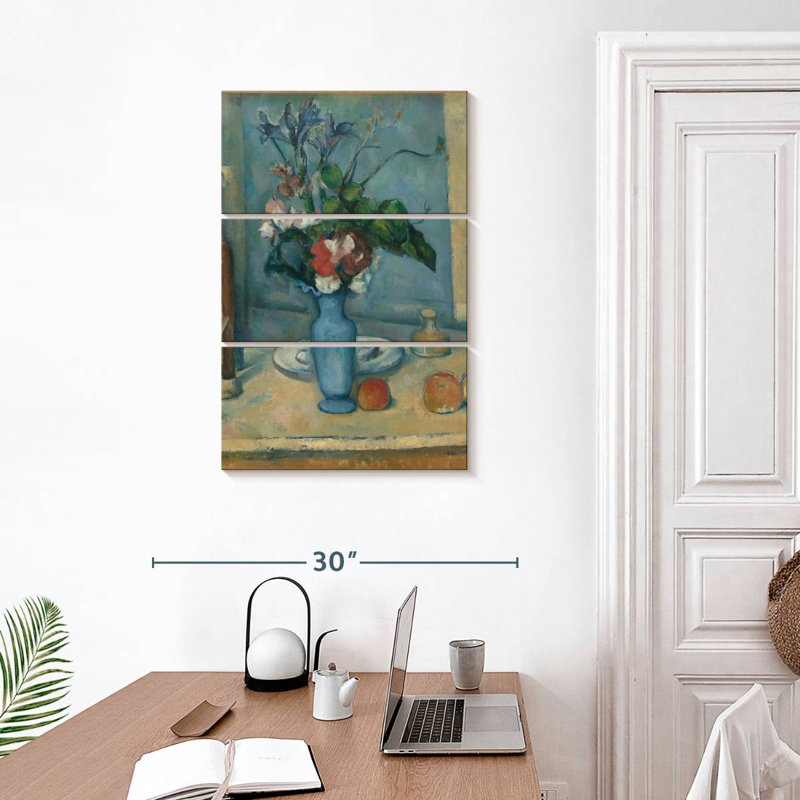 Harnek le vase bleu, H 32 po x l 20 po