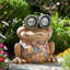 Sagebrook Home 12" Frog With Solar Goggles, Multi