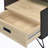 Melkree Oak & Black Finish Accent Table With Display & Utility Function