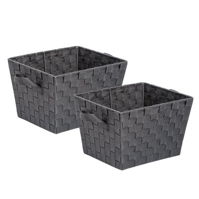 Ensemble de paniers en plastique tissé