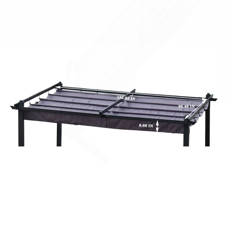 Replacement Canopy Top Cover Fabric For 13 X 10 FT Outdoor Patio Retractable Pergola Sun - Shelter Canopy