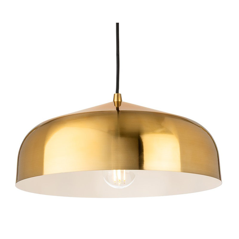 1 - Light Dome Pendant, Brushed Brass