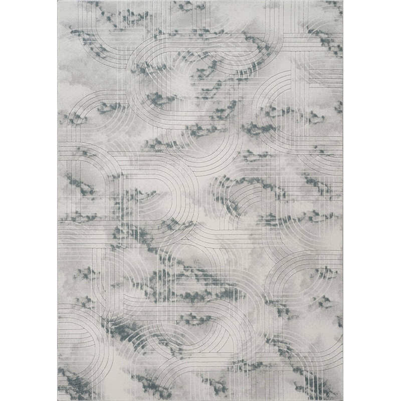 Tapis gris, Rectangle 7 pi 10 po x 10 pi 6 po