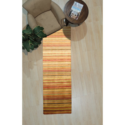 Tapis rouge en laine tissé à plat Lush
