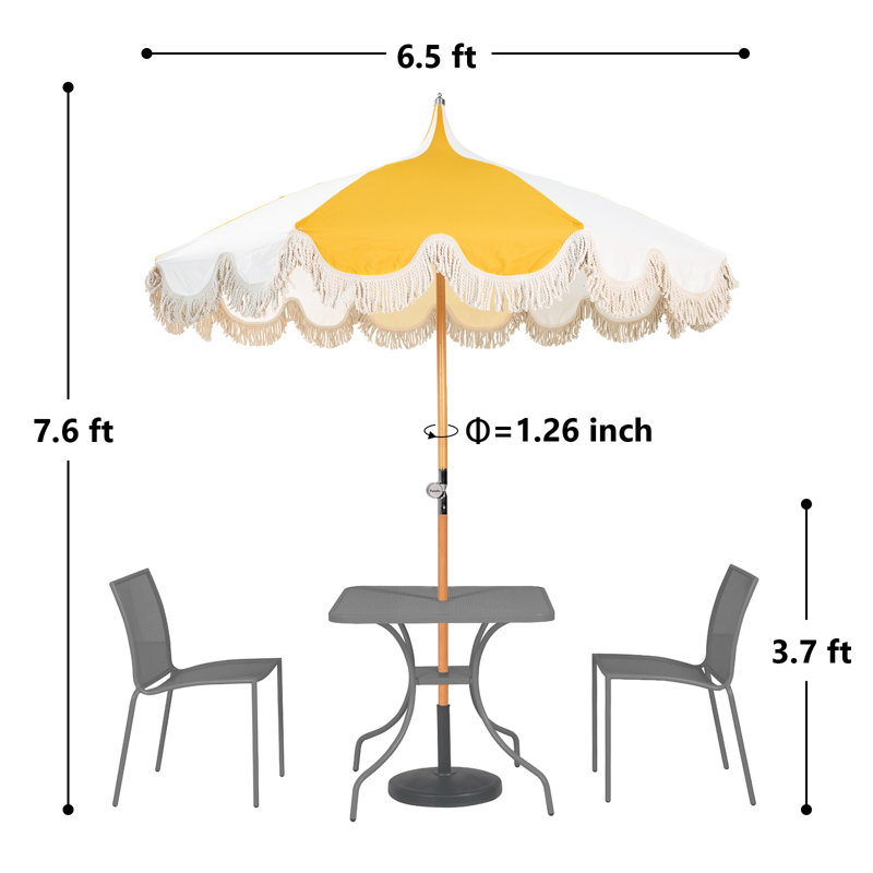  Parasol de 6,5 pi, Jaune