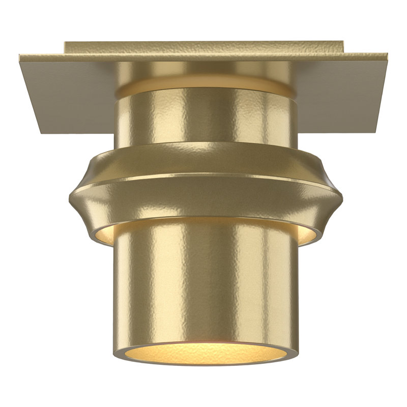 Twilight 1 - Light 6" Flush Mount, Modern Brass