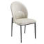 Ensemble de 2 chaises d'appoint rembourrées en cuir blanc cassé