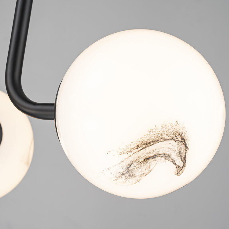 Elio 3-Light Modern Semi-Flush Mount Ceiling Light