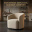 Fauteuil demi-tonneau bleu Ardena-383783450