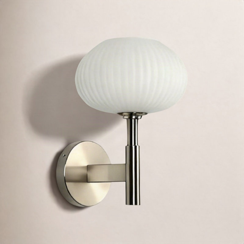 Jonny Dimmable Armed Wall Sconce, Nickel