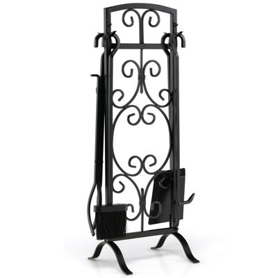 Alyssha Steel Fireplace Tool Set