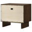 Table de chevet 2 tiroirs brun chaud