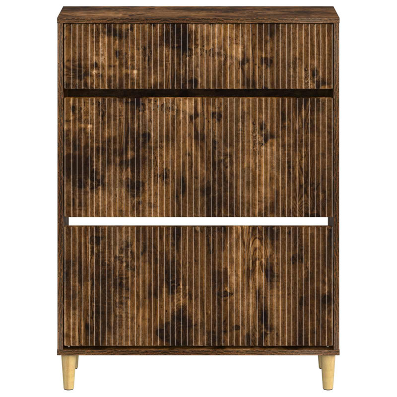 Shoe Storage, 103 cm H x 78 cm W x 24 cm D, Smoked Oak