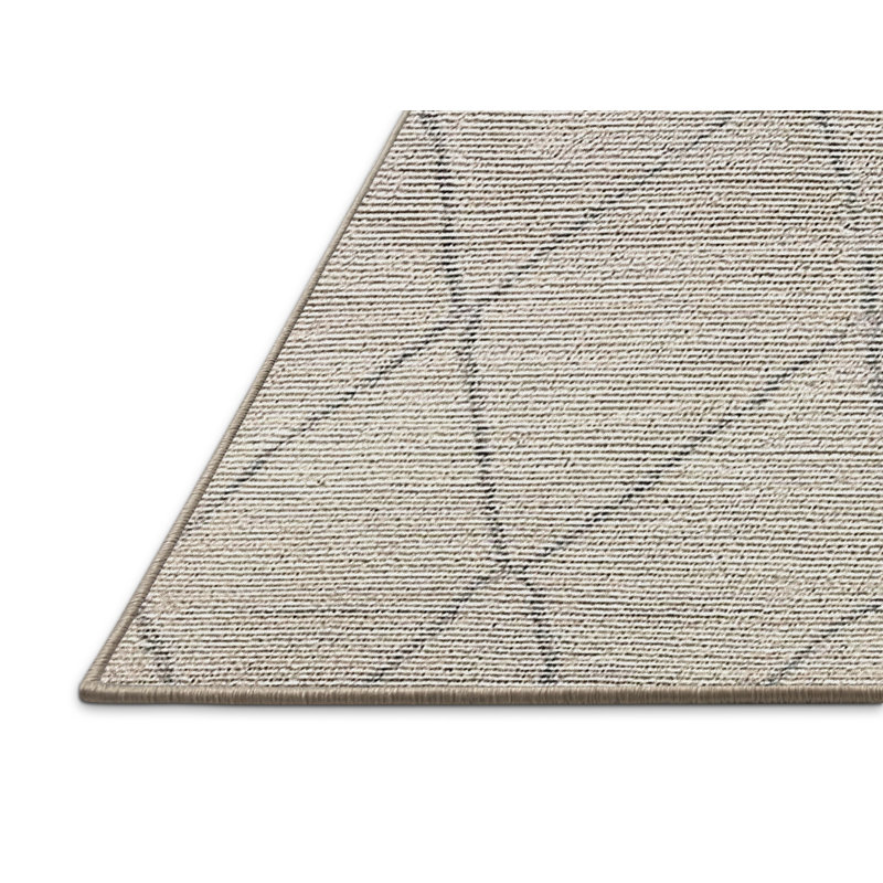 Tapis beige à motif géométrique Bottomley, Rectangle 5 pi x 7 pi