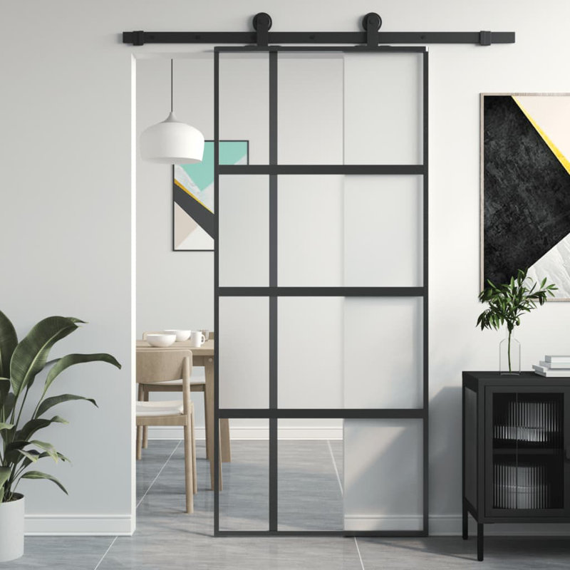 Huftalen Sliding Door, 90cm W x 205cm H, Black