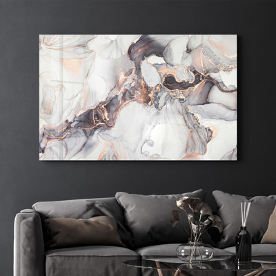 Élégante peinture murale en verre trempé de 13,8 po x 21,7 po | 100% verre trempé, épaisseur: 0,16 pouce | Imprimé UV pour des couleurs éclatantes | Parfait pour la décoration intérieure, le salon et les espaces de bureau