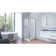 Flex 36" W x 36" D x 78" H Semi-Frameless Square Shower Enclosure with Fixed Panel and Base Included