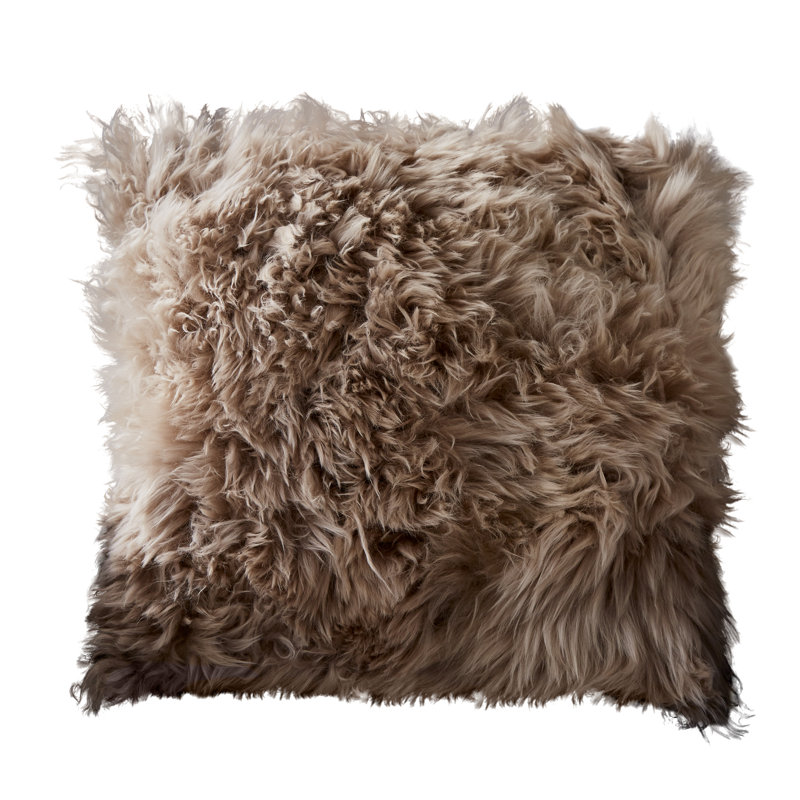 Lara Square Throw Pillow Cover, Light Brown