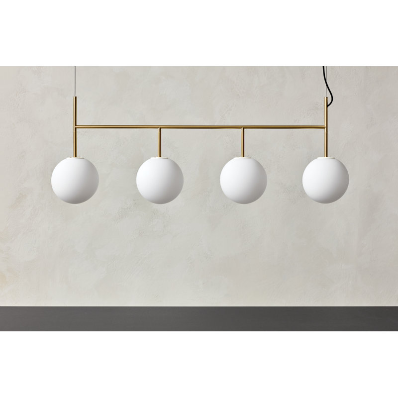 TR Bulb Series 4 - Light Pendant, Matte Opal, Polished Steel