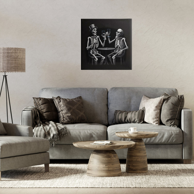 «Spooky Skeletons Cheers», conception par Sasha, H 17 po x l 17 po