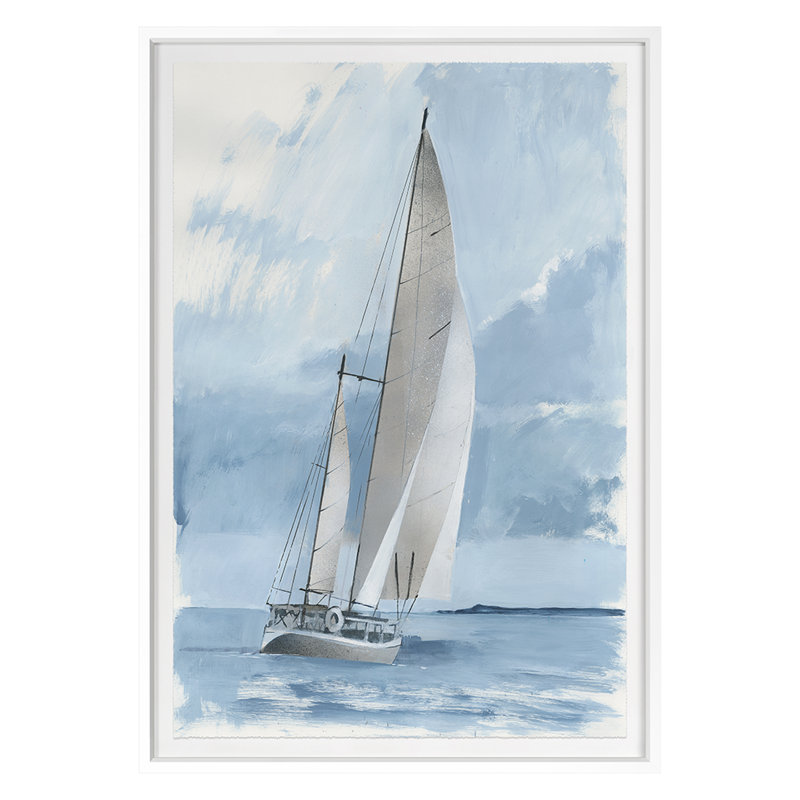Set Sail 3 Print by PC Ngo, White Framed, 50" H x 35" W