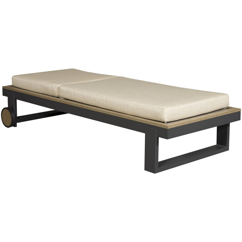 Michael Weiss Montecito 79" Long Reclining Single Chaise with Cushions, Tidalwave Navy