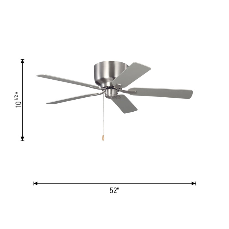 Ventilateur de plafond d'intérieur Linden 52 Hugger, Nuit noire, Nuit noire