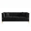 Canapé 3 places moderne en velours avec 2 coussins décoratifs assortis, structure en bois massif et multi-couches et pieds de canapé en métal robustes, convient aux salons, aux études, aux cinémas maison et plus encore-129390708
