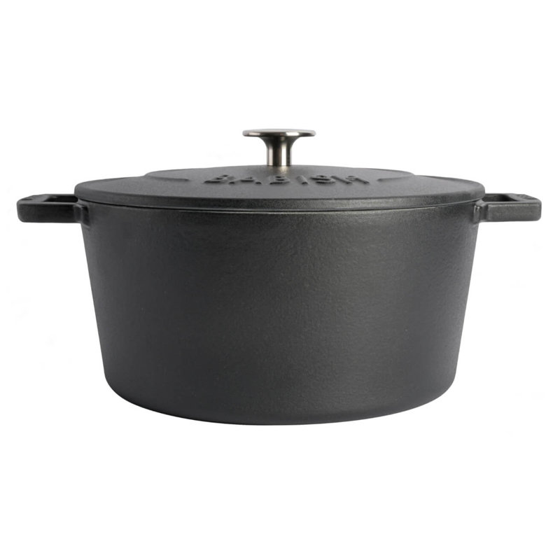 Cocotte ronde en fonte avec couvercle Babish, 6 pintes
