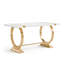 Rena Stainless Steel Trestle Dining Table-1218039798