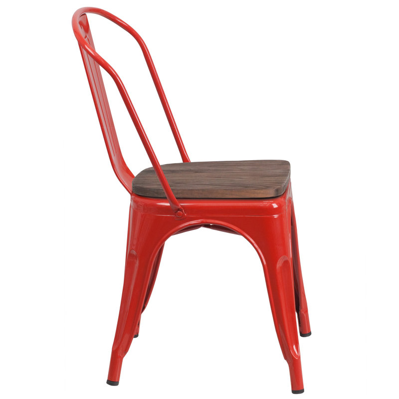Chaise empilable Ketchum, rouge