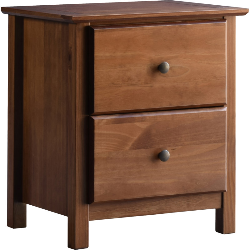 Shaker 2 - Drawer Solid Wood Nightstand, Walnut