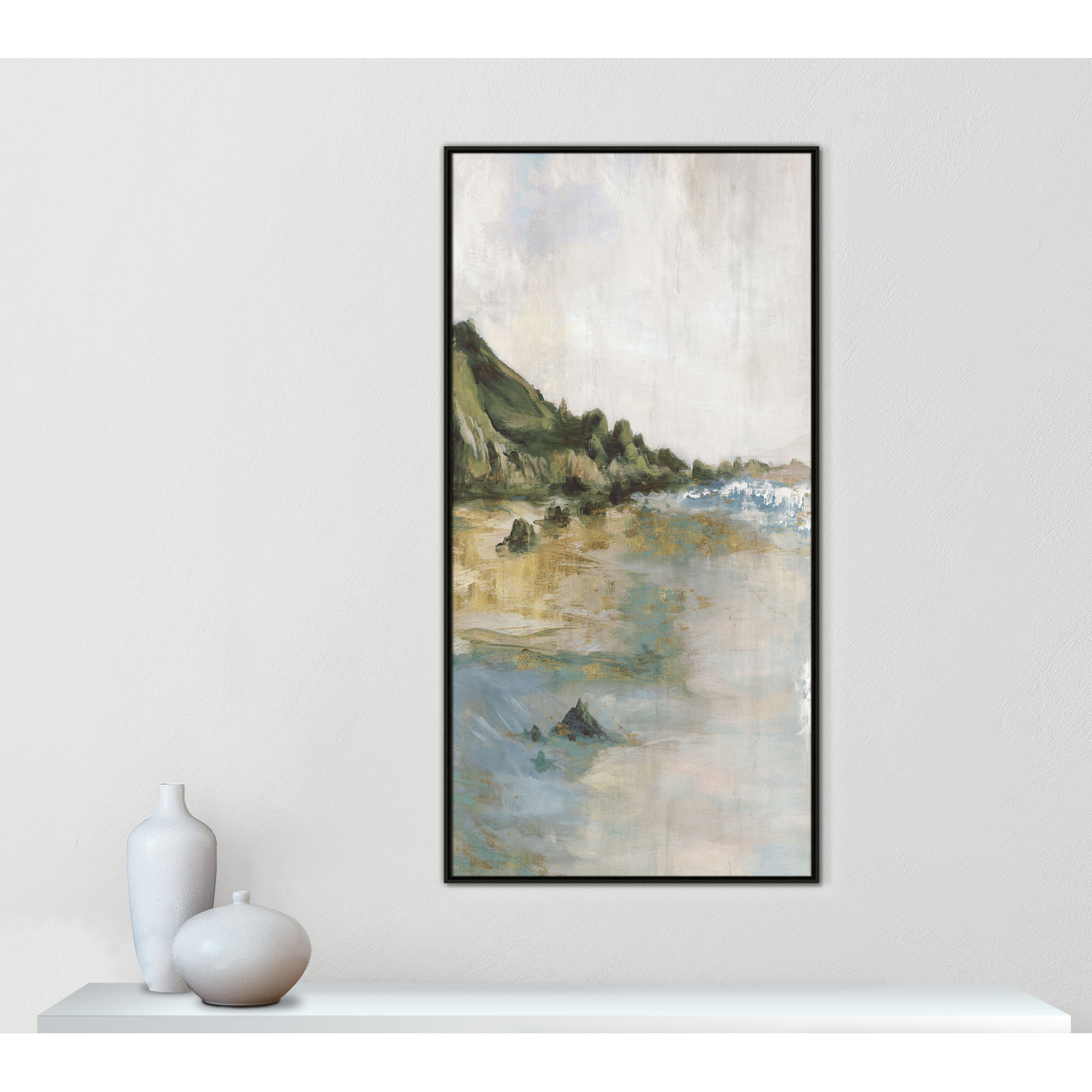 Cordoba "Tide's Edge" Print, 61.5" H x 31.5" W, Espresso