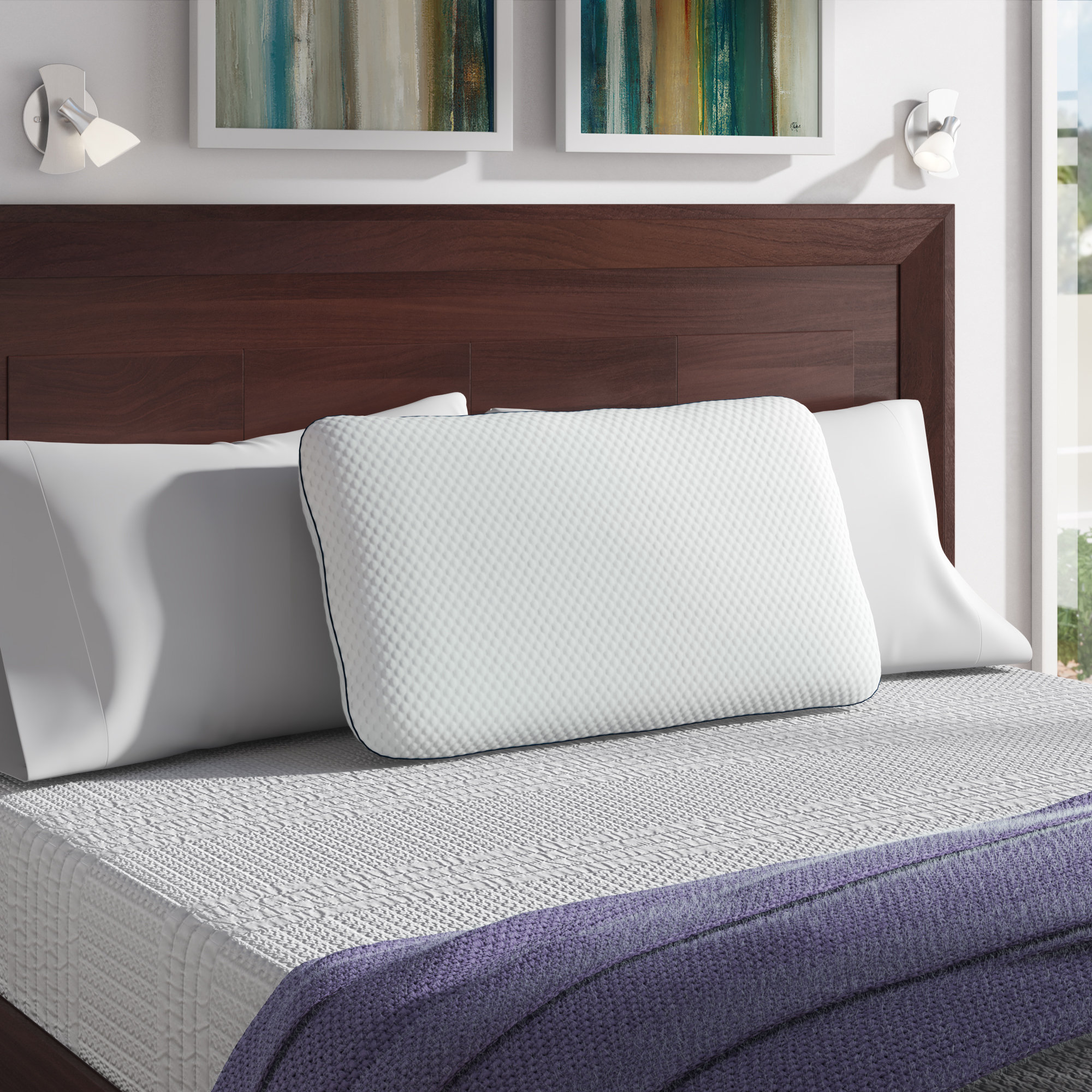 Prescott Gel Medium Memory Foam Bed Pillow Alwyn Home Size: Queen