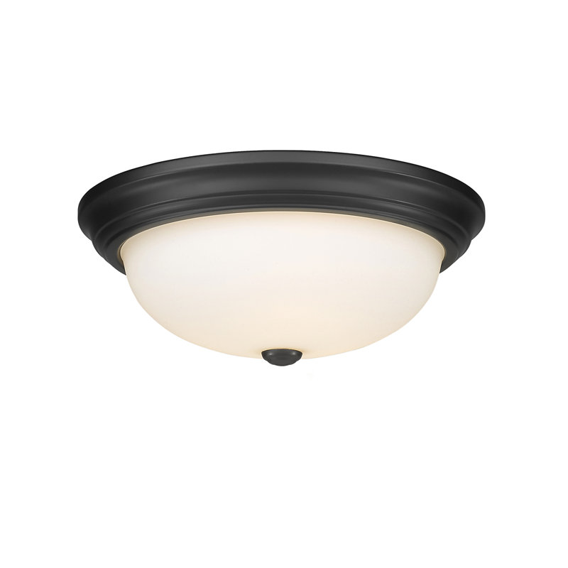 Plafonnier encastré 3 lumières 15 po Andreya, Noir mat
