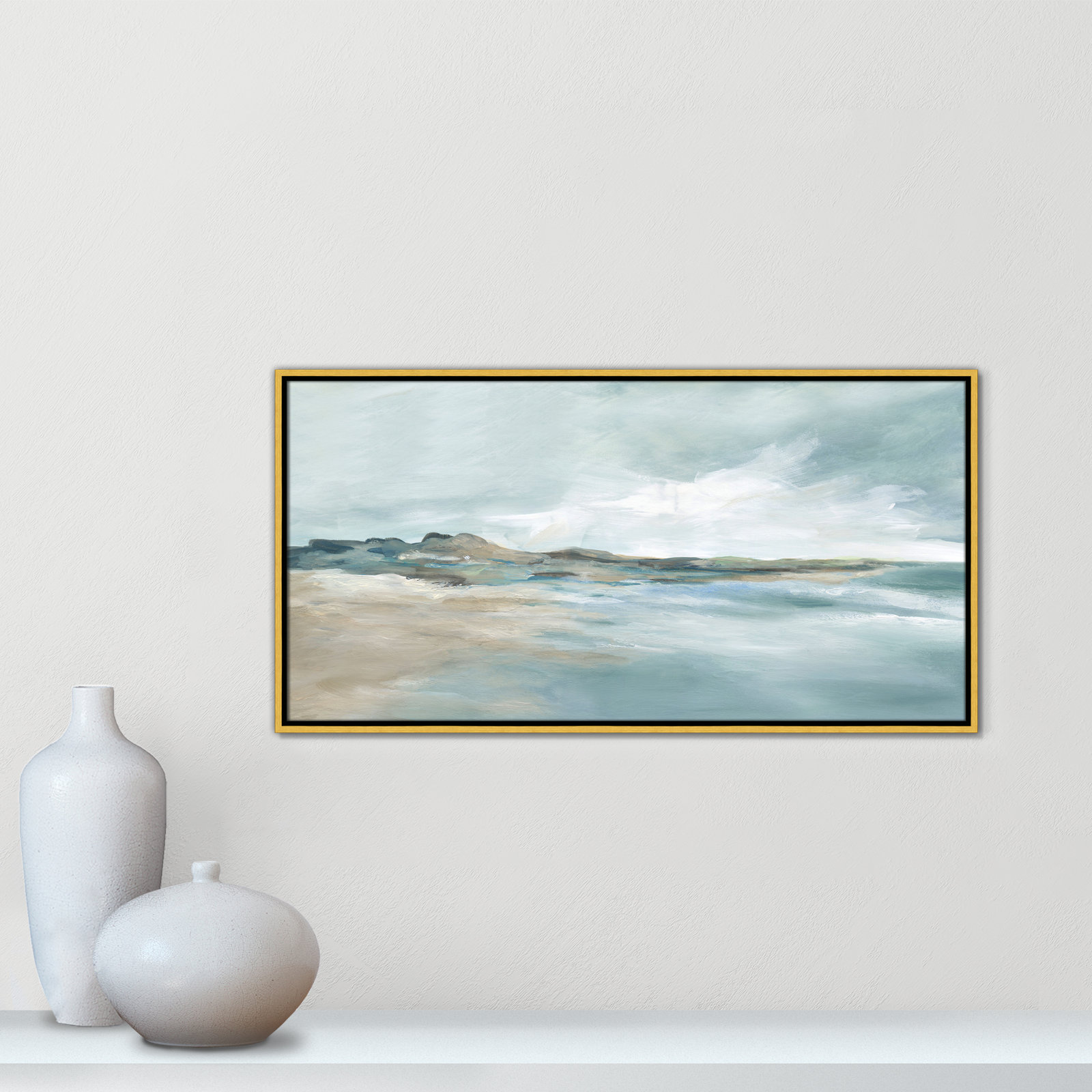 Coralie "Sandpoint" Print by Carol Robinson, 19.5" H x 37.5" W, Gold
