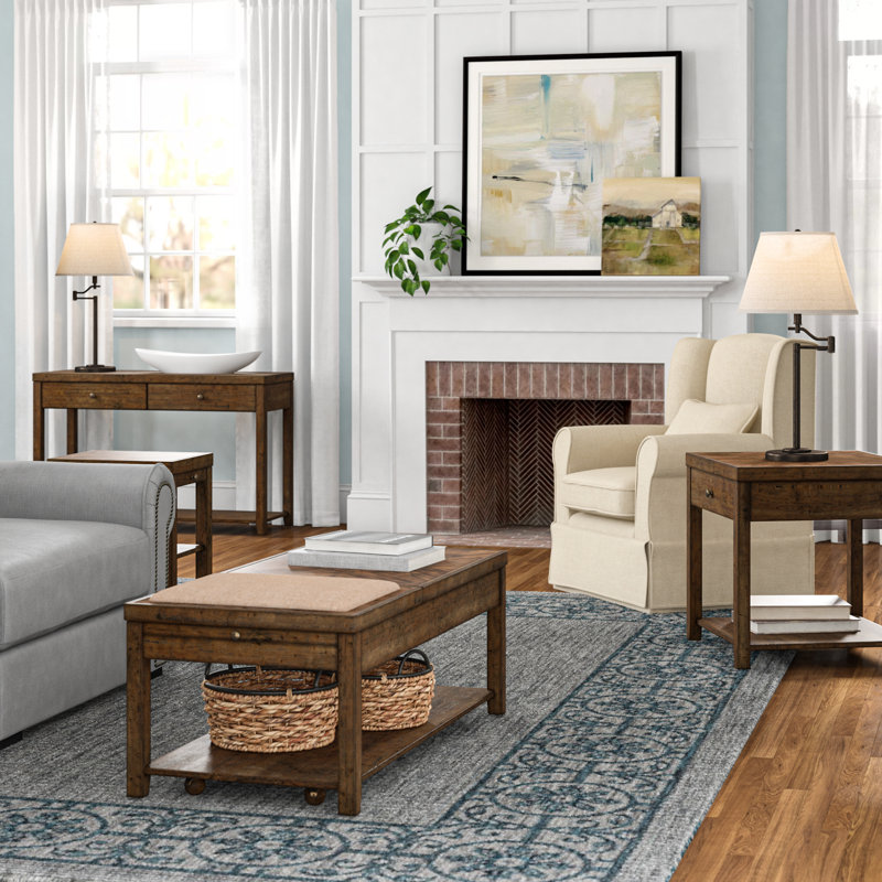 Bleckley 4 Piece Living Room Table Set w/ 1 Cocktail, 1 Console, & 2 End Tables