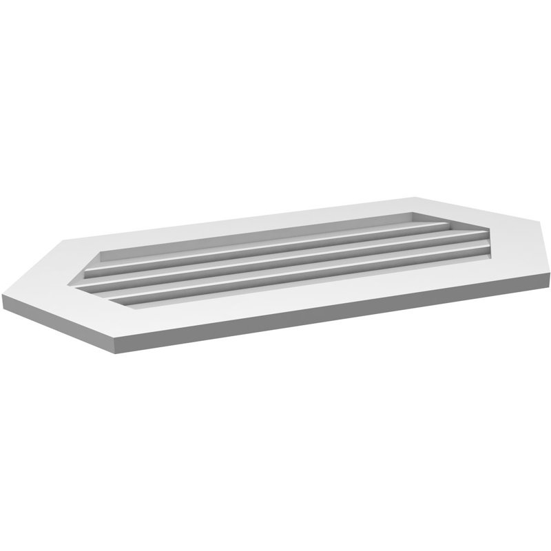 Évent horizontal fonctionnel à pignon en uréthane à surface horizontale Signature, H 18 po x l 38 po x P 1 po