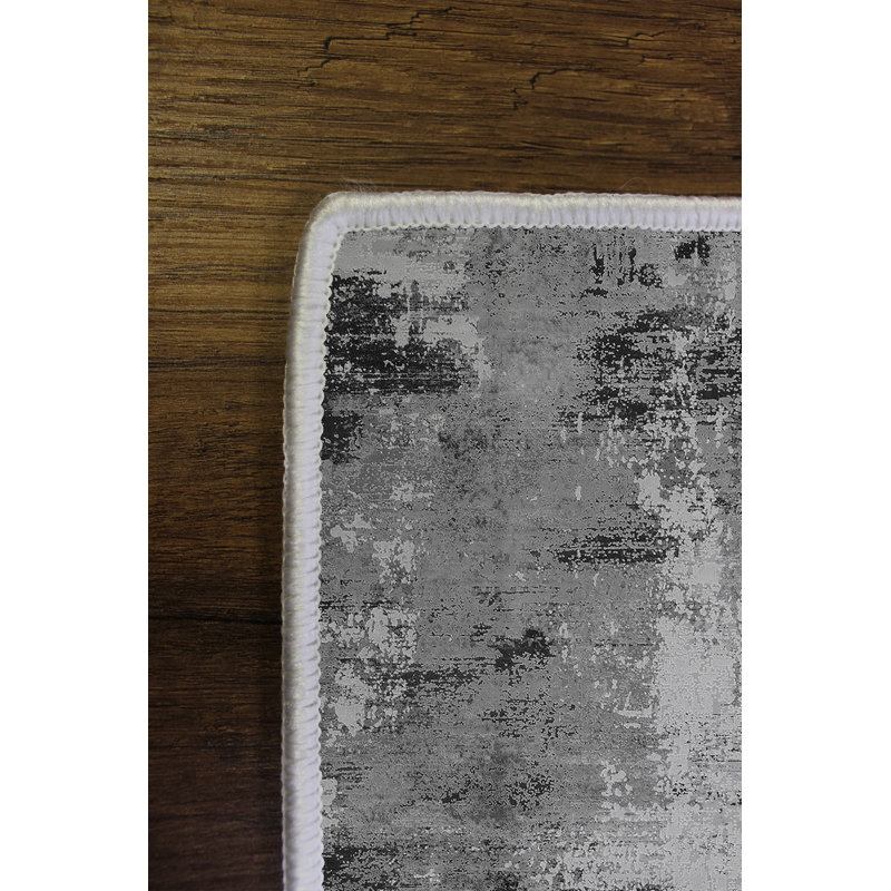 High-Quality Hall Carpet, 3.3 x 4.9 ft, Anthracite | 100% Polyester, 650 g/m², 0.2 in Pile Height | Antibacterial, Eco-Friendly, Non-Slip PVC Dot Underside | Machine Washable, Perfect for Living Room & Entryway