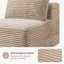 Canapé modulaire en velours côtelé Camel