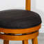 Tabouret pivotant à lattes de 30 po de hauteur de bar, siège en tissu-17172819