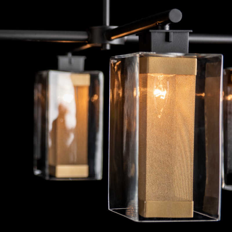 Polaris 4 - Light Outdoor Chandelier, Coastal Gold, Coastal Black
