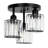 Modern Crystal Ceiling Light Fixtures, 3 - Light Semi Flush Mount Ceiling Light With Clear Crystal Shade-276937045