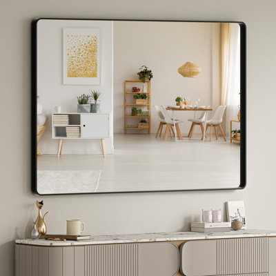 Miroir décoratif mural en verre trempé haute résistance et alliage d'aluminium