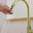 Nickel Gold Kitchen Sink Faucet With Deck Plate Kitchen Faucets With Pull Out Sprayer Single Handle Kitchen Faucet